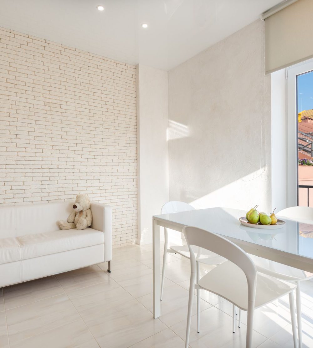 Clean, bright dining area ready to move back into